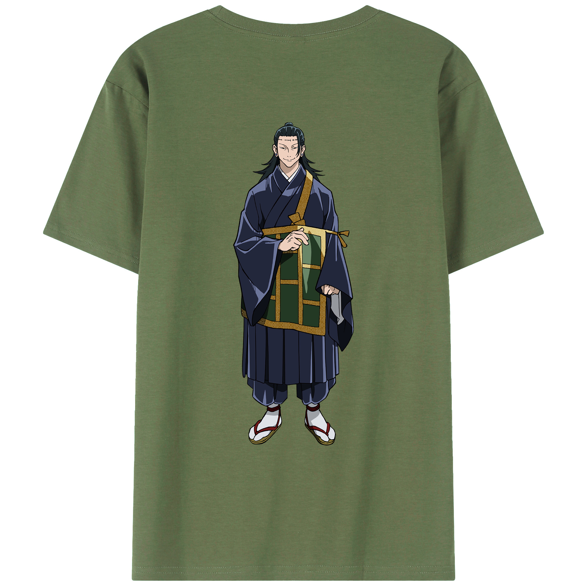 （画像用） 呪術廻戦 Jujutsu Kaisen 綿100％ メンズ半袖Tシャツ（バックプリント） 通気性